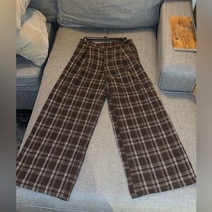 Cider Brown Plaid Pants